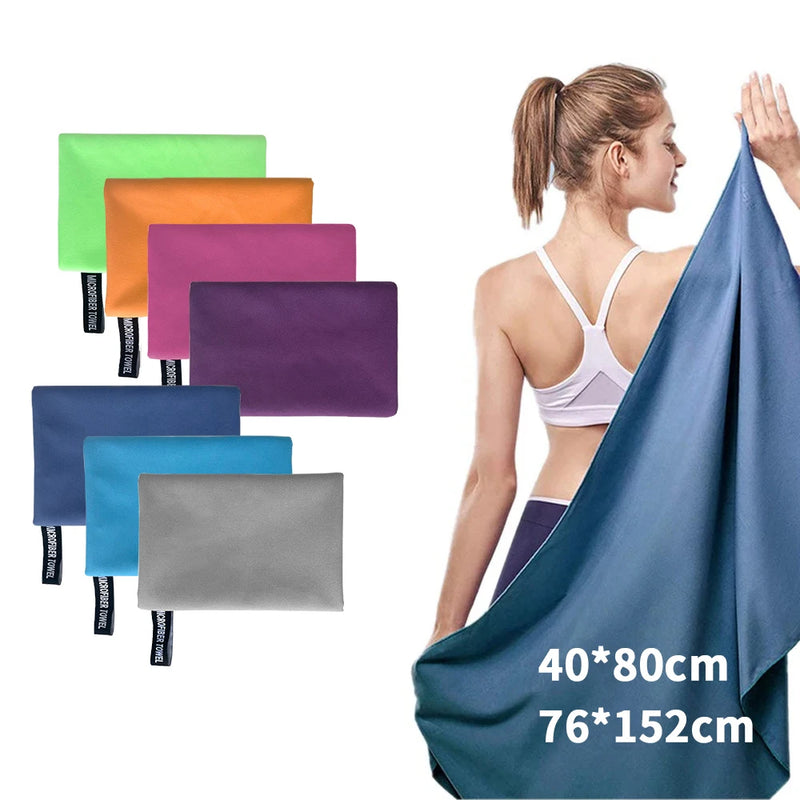 Ultra-Absorbent Microfiber Towel for Sports & Outdoor Activities - Quick-Drying, Compact