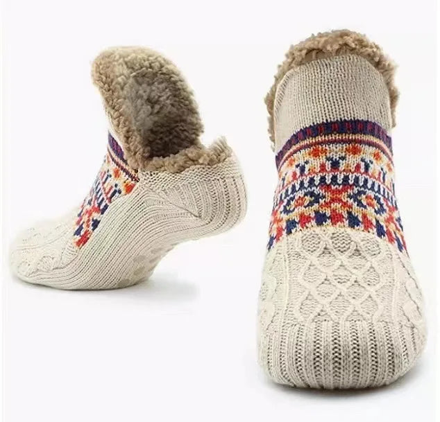 2024 New Winter Warm Floor Socks Home Fleece Slipper Women Men Snow Socks Sleep Carpet Socks Slippers Socks Non-slip Yoga Socks