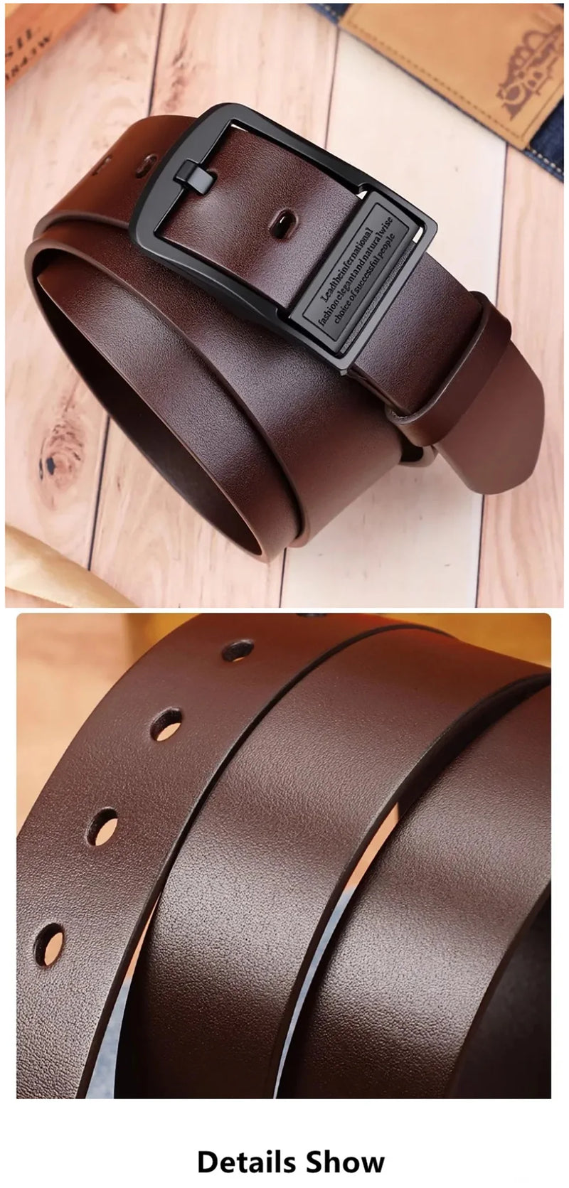 New Luxury Belt for Men PU Leather Belt Metal Pin Buckle High Quality Famous Brand Designer Waist Strap Belt for Jeans Plus Size