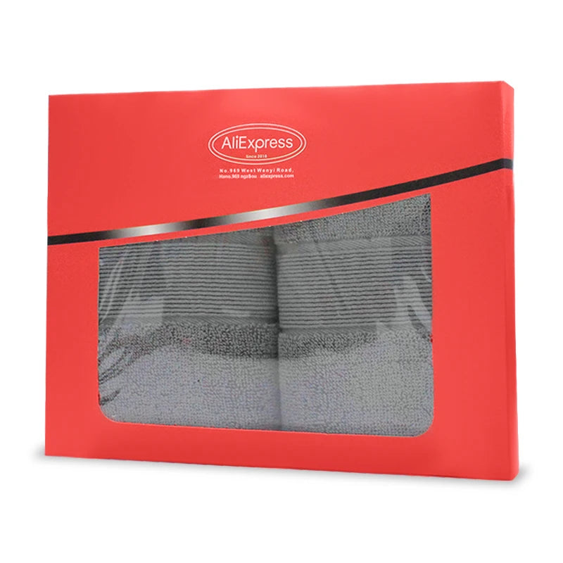 Cotton Towel Bathroom Face Towel Strong Absorbent Soft Non-shedding Adult Towel Thickened Box in Two Packs