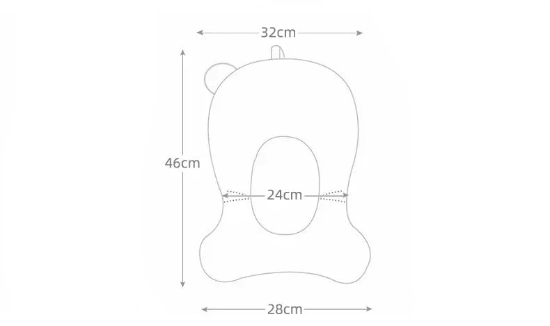 Baby Bathtub Pad Ajustable Bath Support Seat Mat Shower Cushion Newborn Foldable Baby Bath Seat Floating Security Water Pad