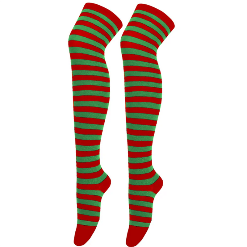 1/6 Pairs Women's Striped Stocking Japanese Over Knee Socks Fashion Women Keep Warm Slim Long Socks Black White Striped Hosiery