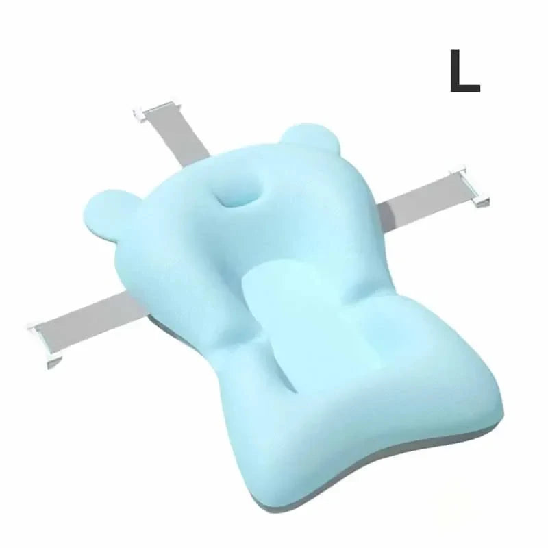 Baby Bathtub Pad Ajustable Bath Support Seat Mat Shower Cushion Newborn Foldable Baby Bath Seat Floating Security Water Pad