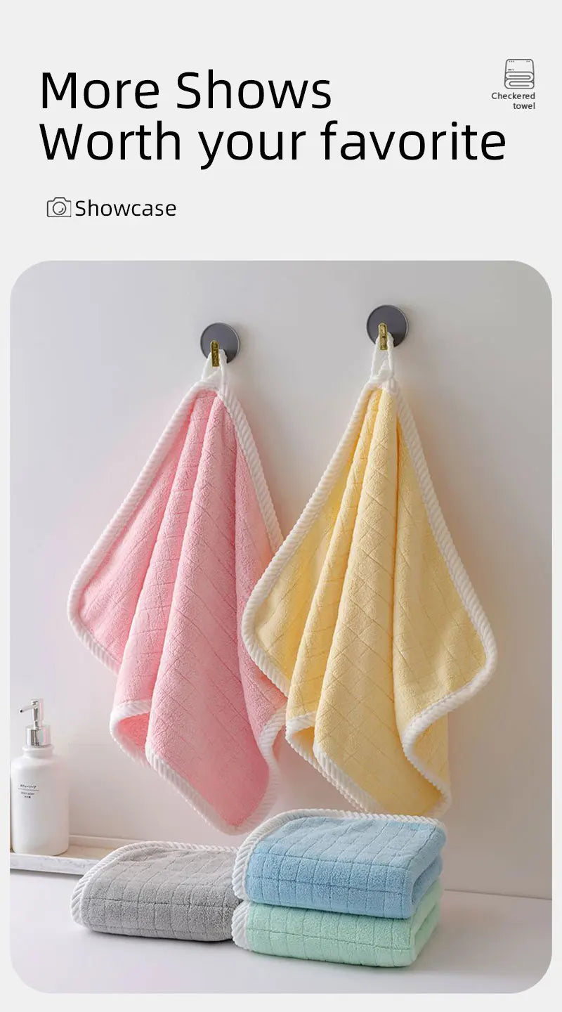 Square Spiral Bath Towel Designer Solid Color Quick Drying Water Absorbing Dry Hair Household And Daily Use Soft Square-Towels